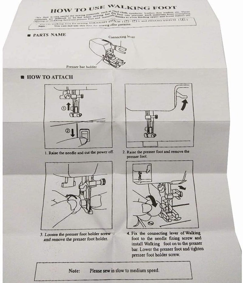 YICBOR Open Toe Walking Foot W/Guide for Brother Sewing Machine Quilting and Sewing Stitch Through Multiple Layers - Image 5